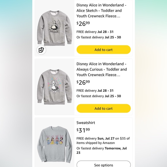 Women’s M Disney Alice In Wonderland Sweater - Picture 4 of 4